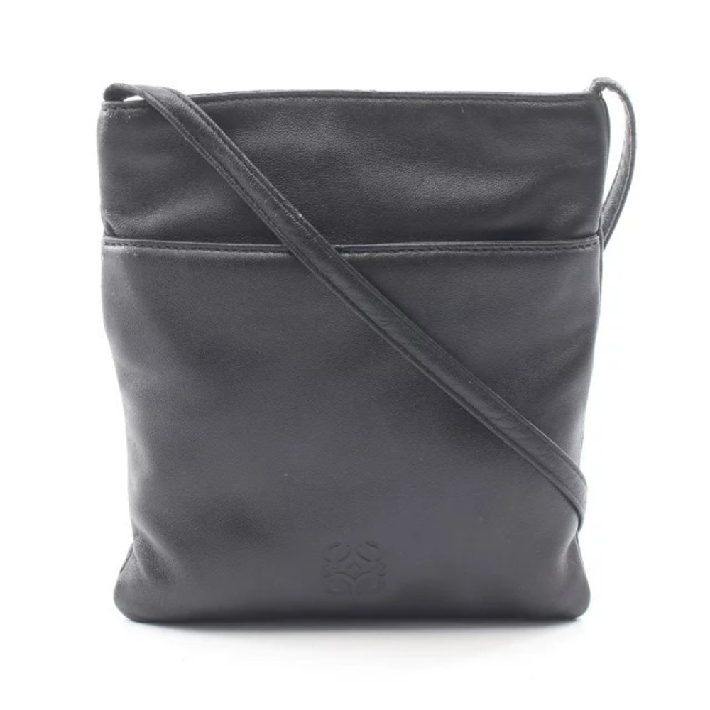 Loewe Anagram Leather Shoulder Bag Black